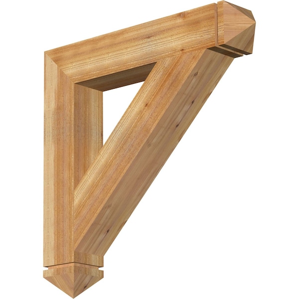Ekena Millwork Traditional Arts & Crafts Rough Sawn Bracket, Western Red Cedar, 6"W x 36"D x 36"H BKT06X36X36TRA03RWR - main